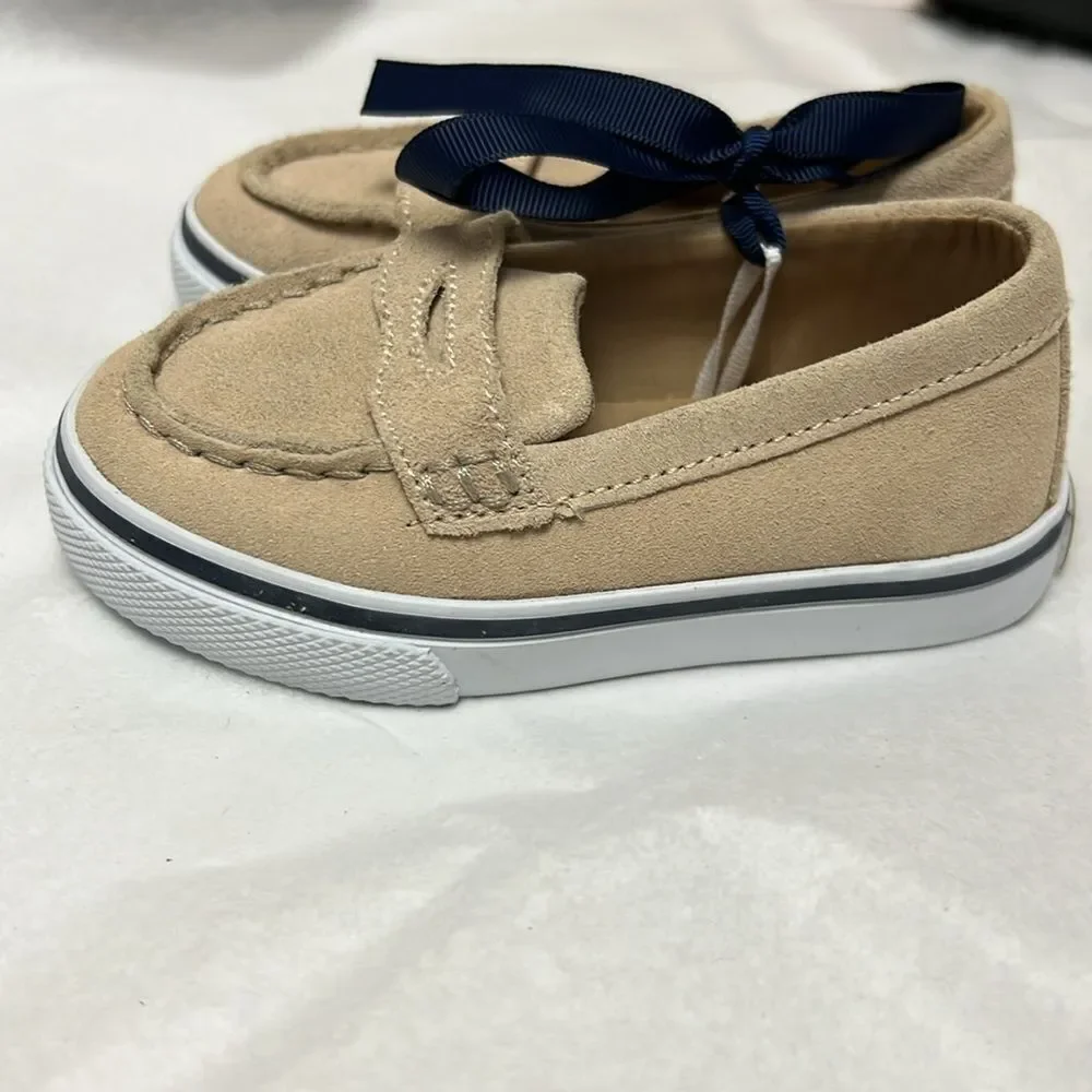 Janie and Jack 100048923 Tan Suede Penny Loafer Sneaker NWT